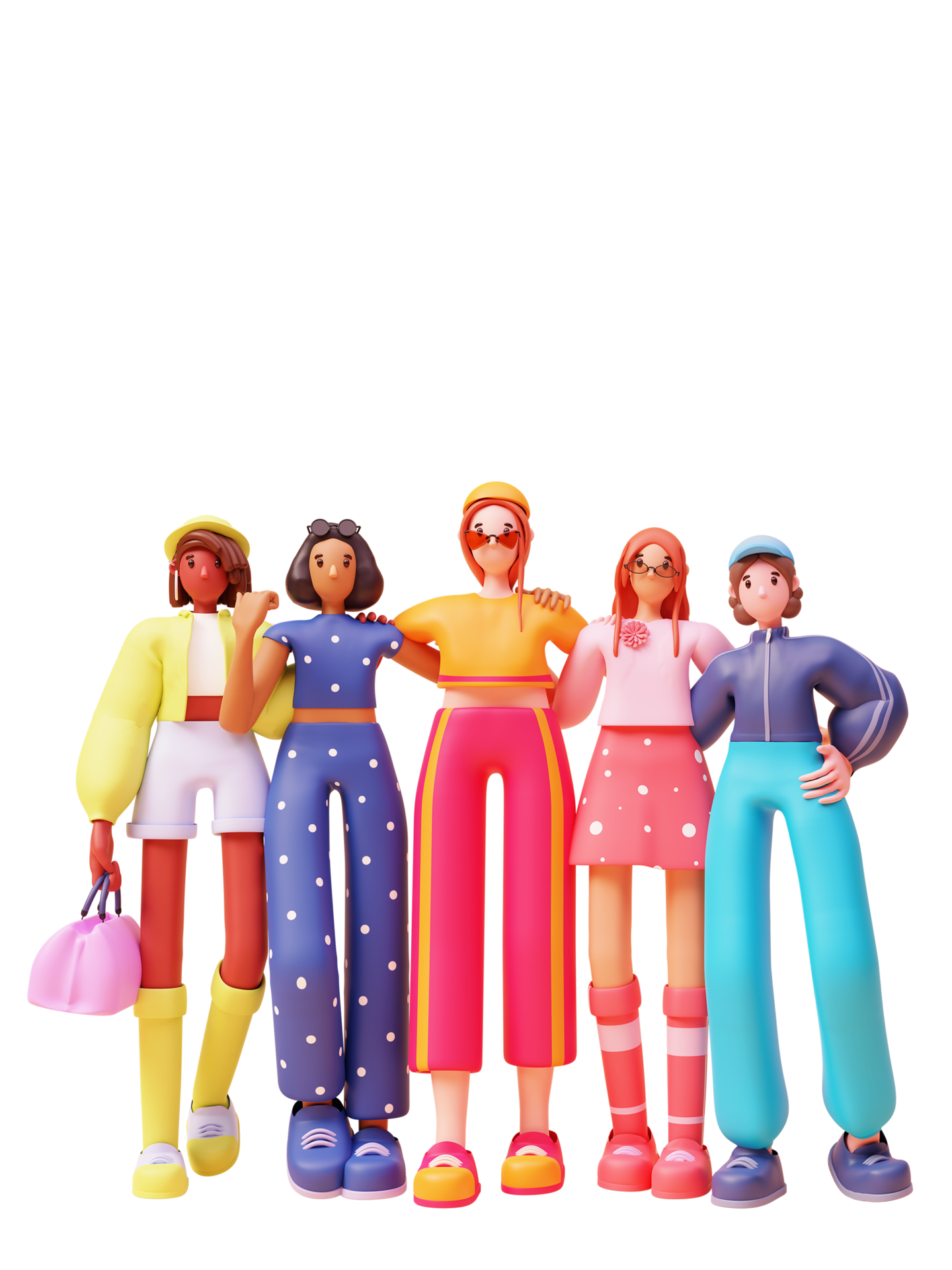 3D Young Girls Group. 23790374 PNG