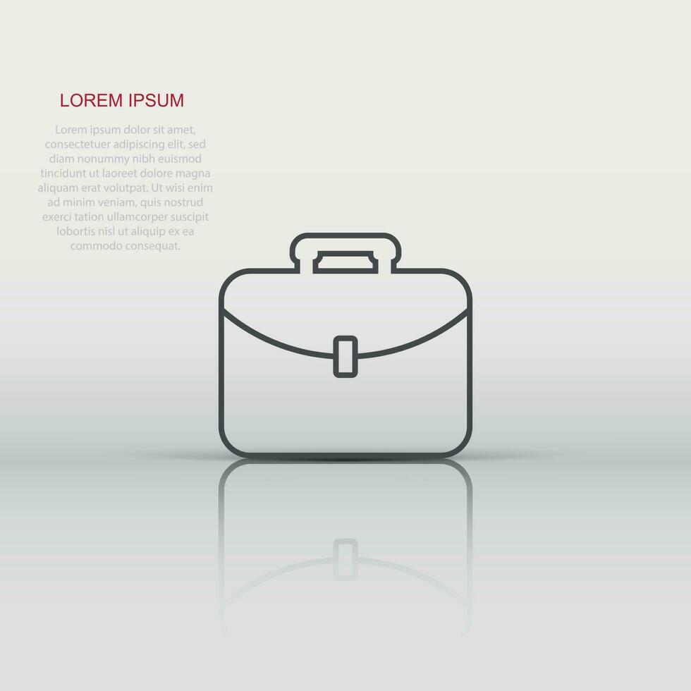 vector maleta icono en plano estilo. equipaje firmar ilustración pictograma. bolso negocio concepto.