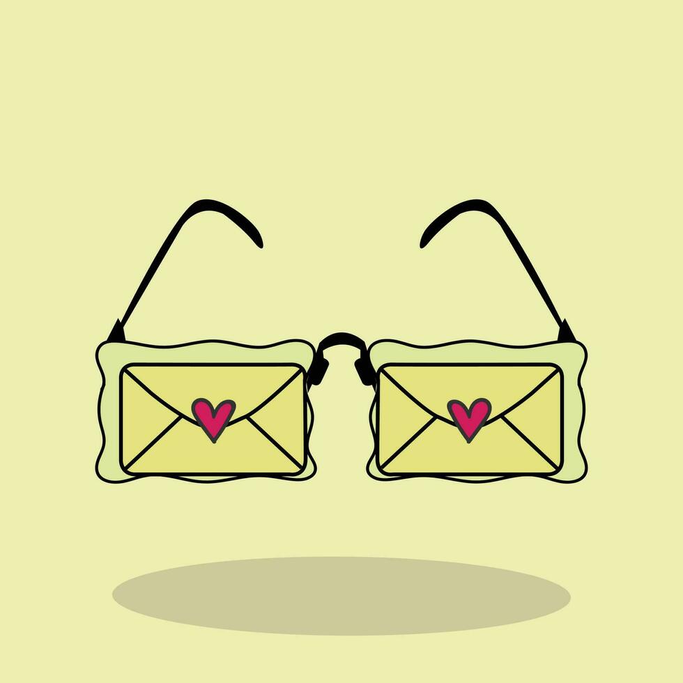 funny glasses of different shapes vector design