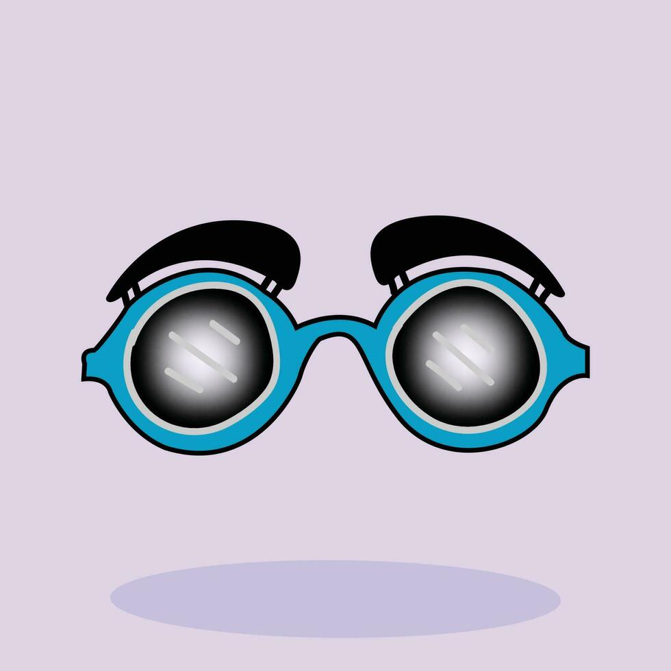 funny glasses of different shapes vector design