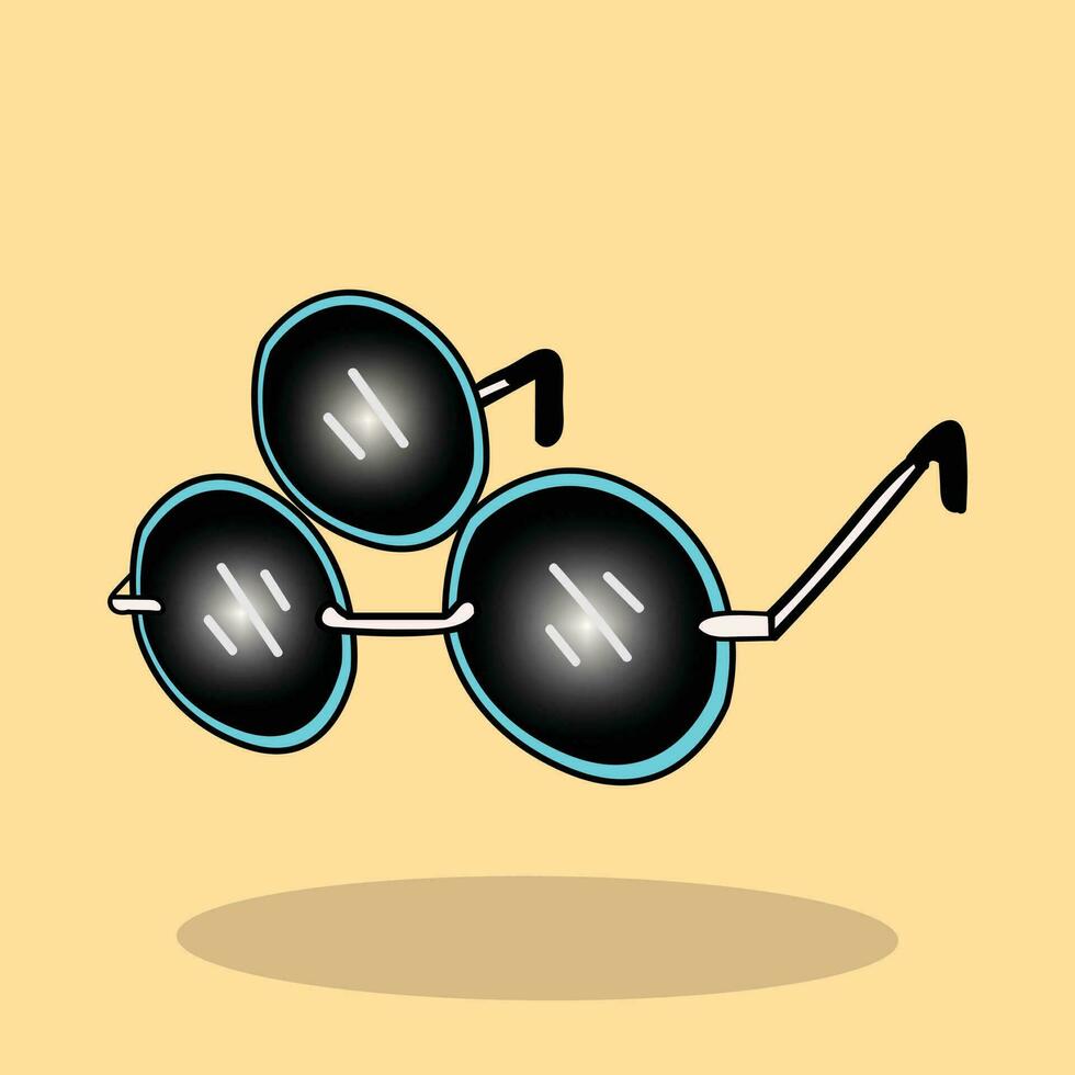 funny glasses of different shapes vector design