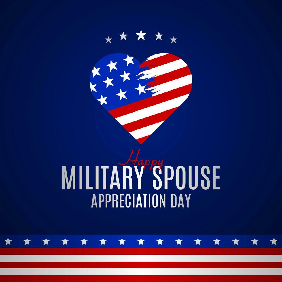 Military spouse appreciation day. Vector illustration. Suitable for Poster, Banners, background and greeting card.