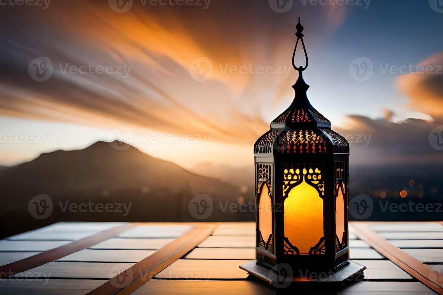 Arabic lantern ramadan photo