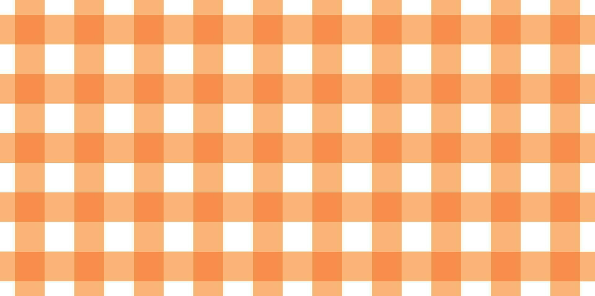 Checkered orange and white pattern. vector