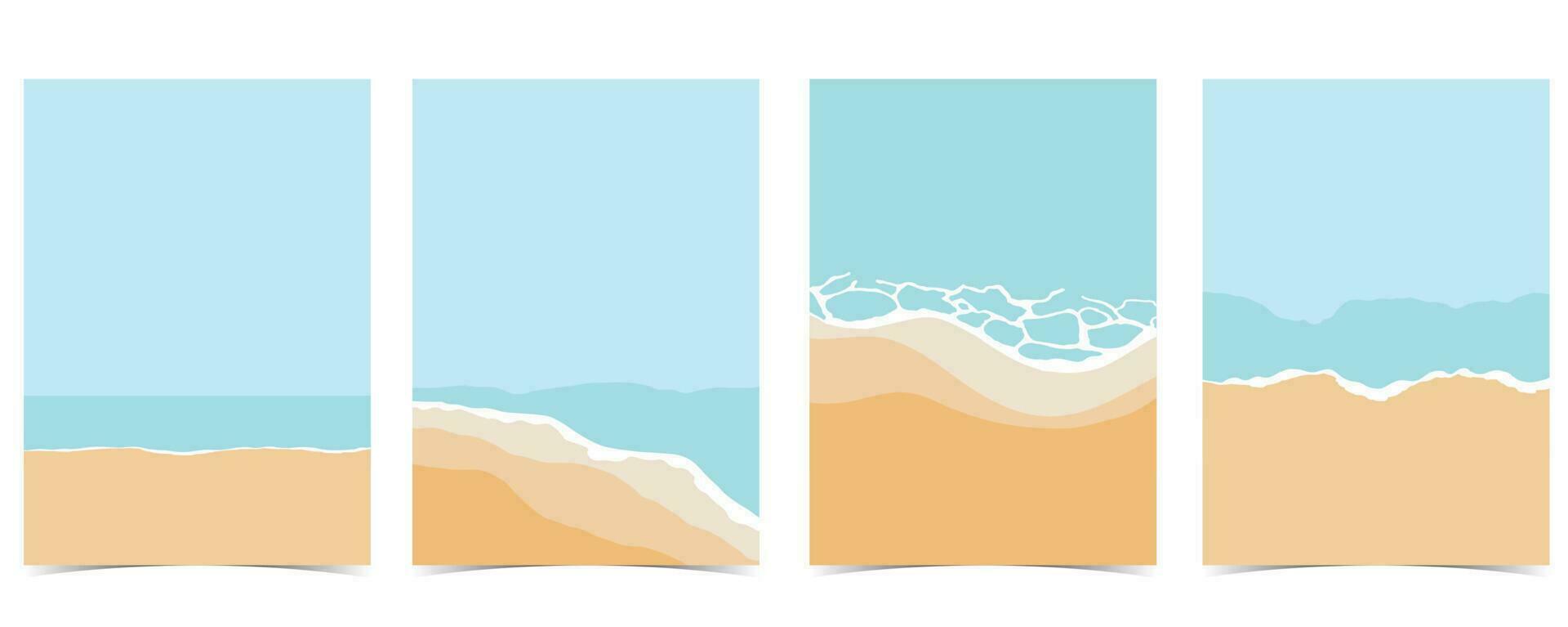 Beach postcard with sun,sea and sky in the daytime vector