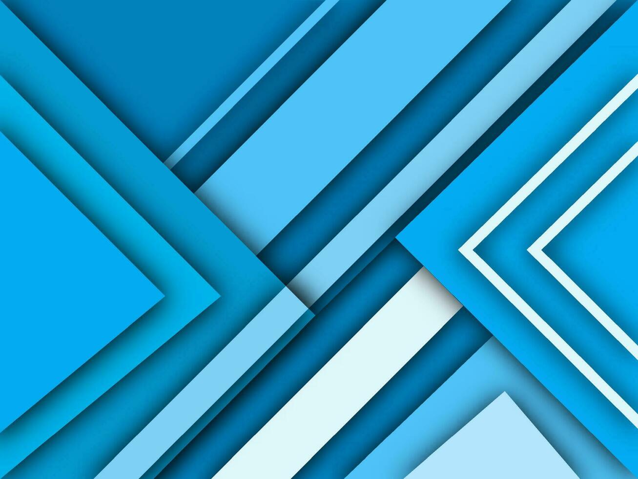 Abstract Geometric Shapes Paper Overlapping Background in Blue and White Color. vector
