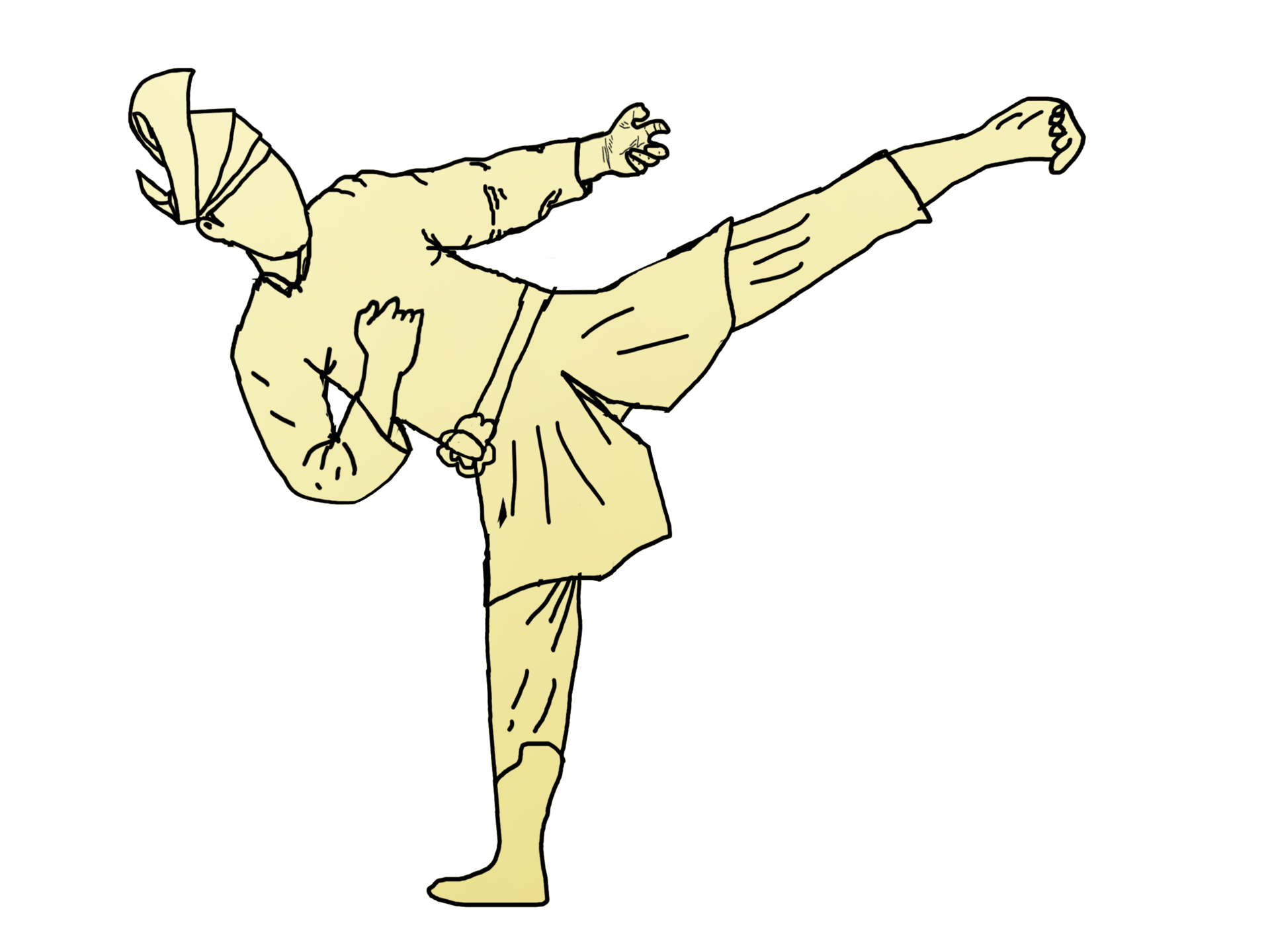 Malay Nusantara warrior doing step side kick 23790986 PNG