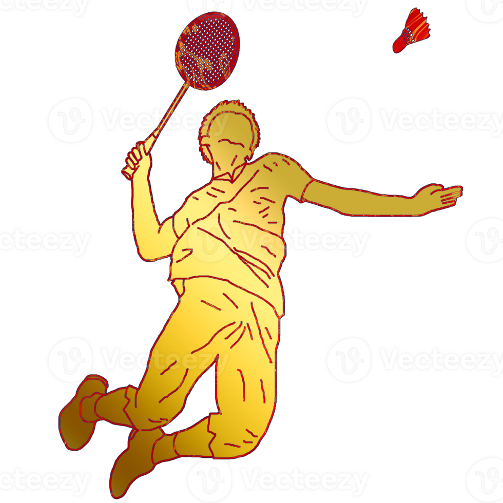 icon player badminton doing smash technique png