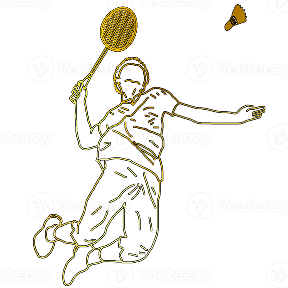 icon player badminton doing smash technique png
