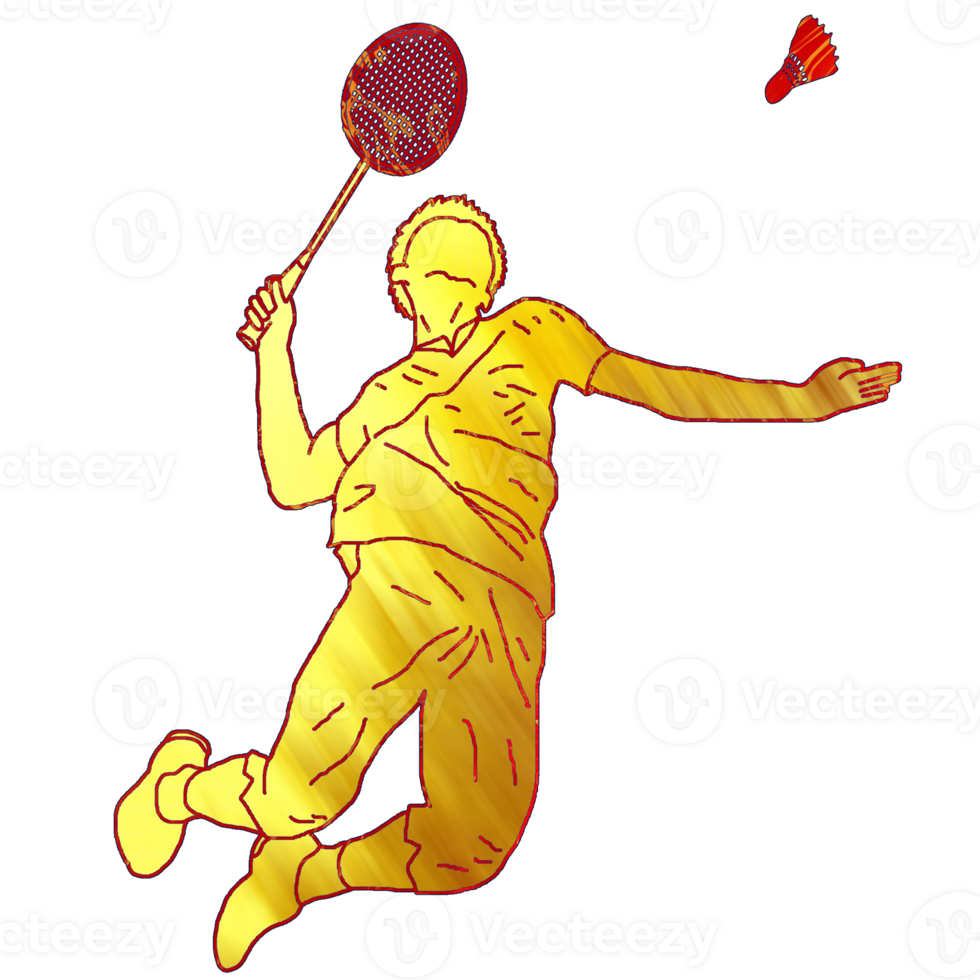icon player badminton doing smash technique png