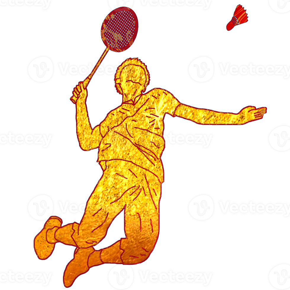 icon player badminton doing smash technique png