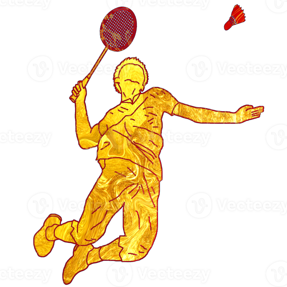 icon player badminton doing smash technique png