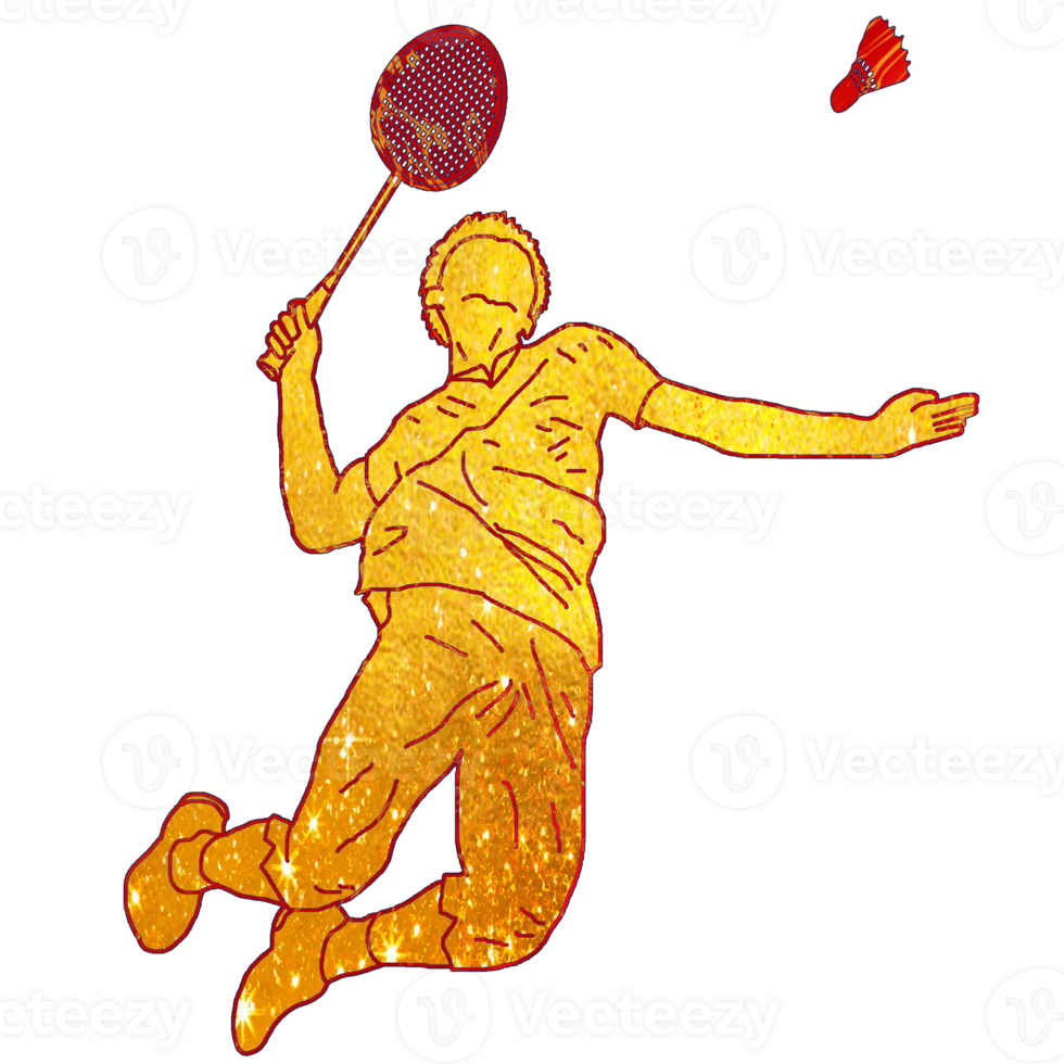 icon player badminton doing smash technique png