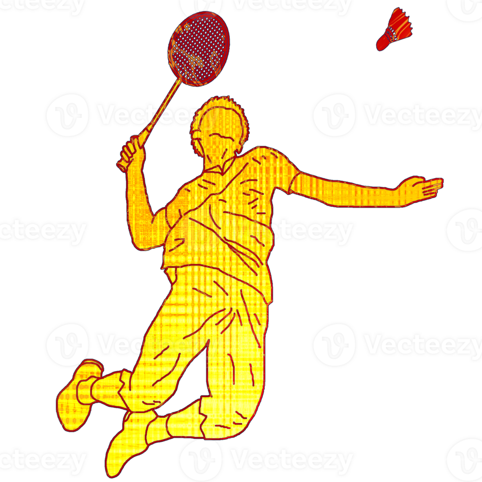 icon player badminton doing smash technique png