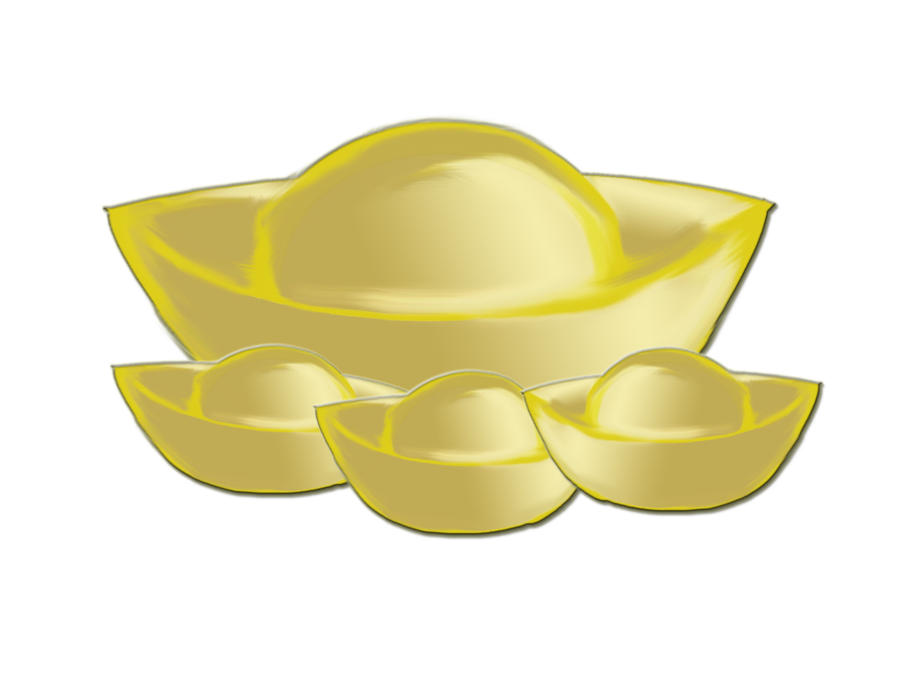 icon Chinese gold ingot png