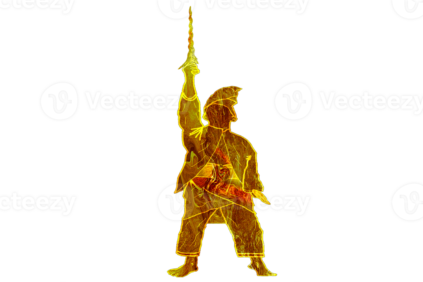 icon national warrior hold traditional weapon had curve blade png