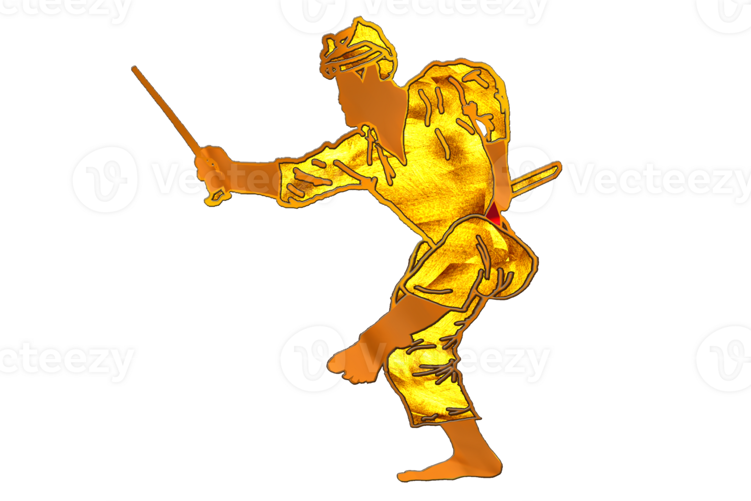 icon Malay warrior step dance with hold traditional weapon had curve balde png