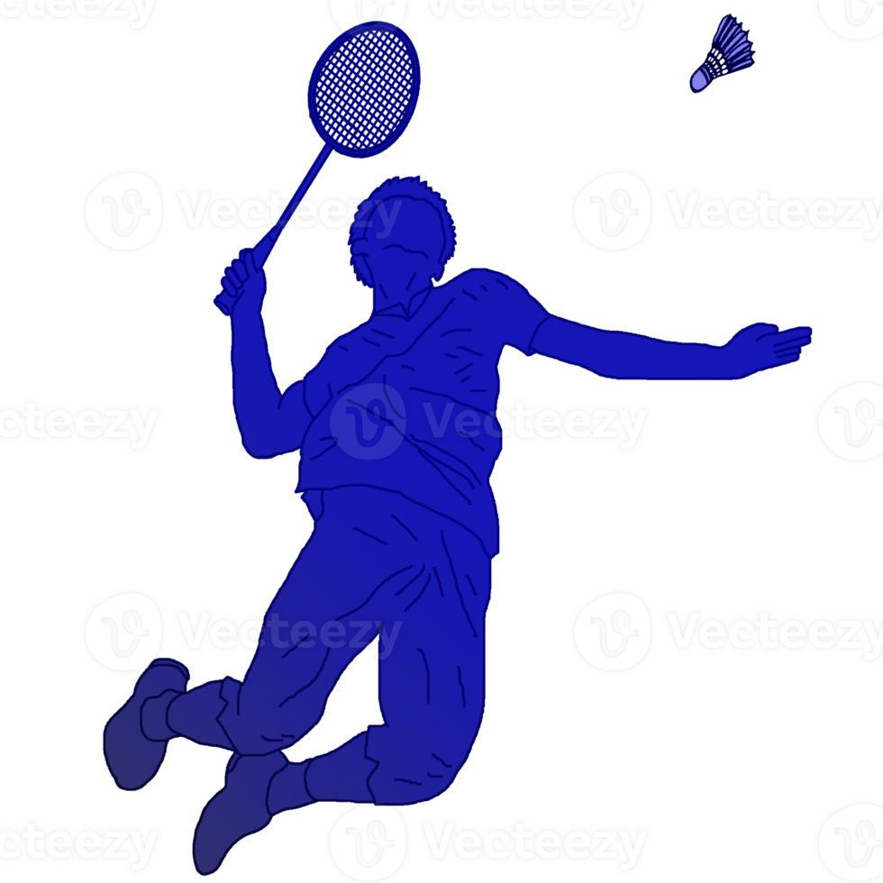 icon player badminton doing smash technique png