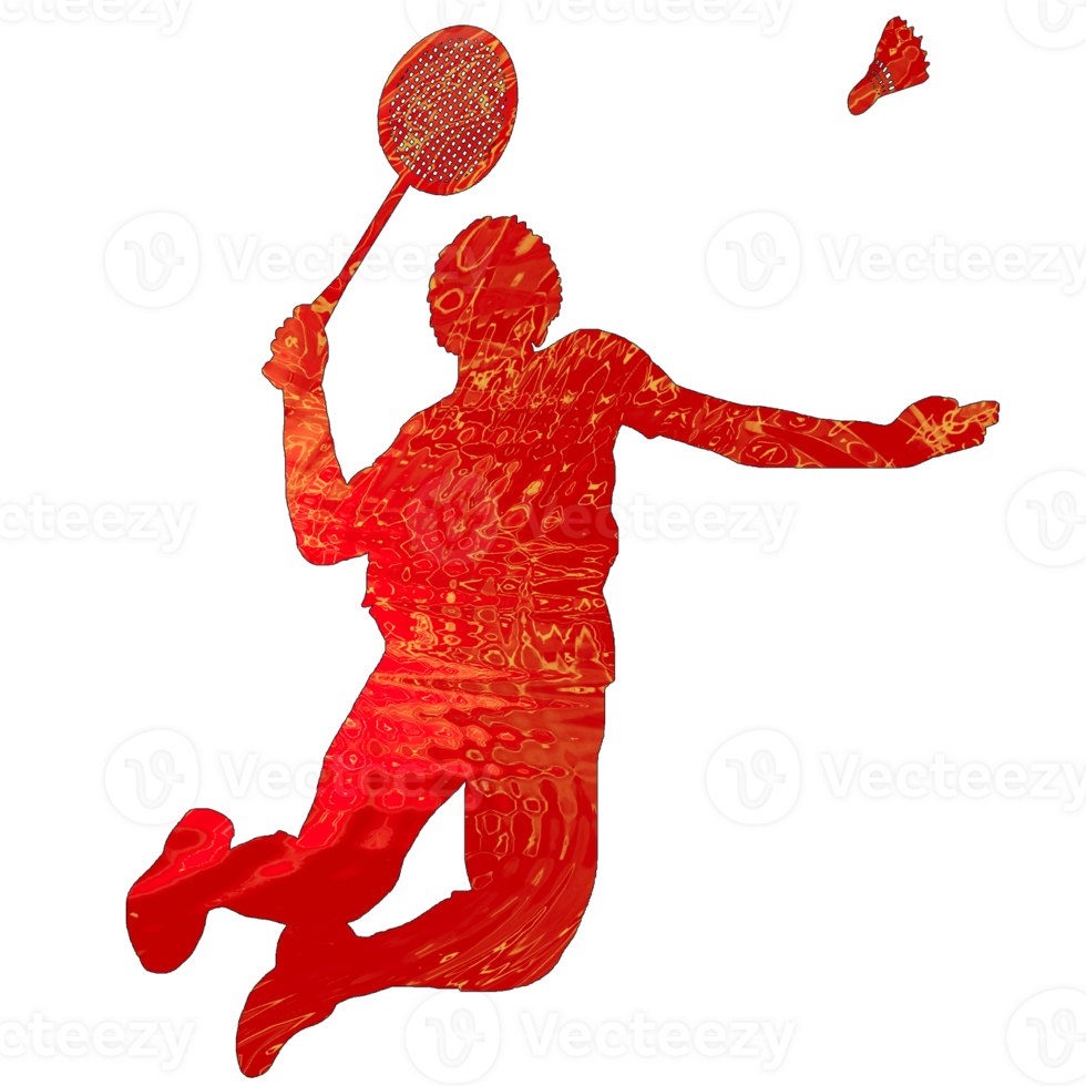 icon player badminton doing smash technique png