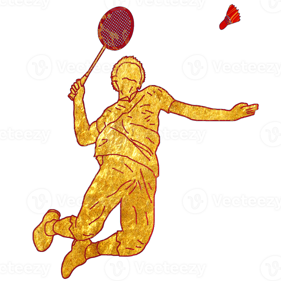 icon player badminton doing smash technique png