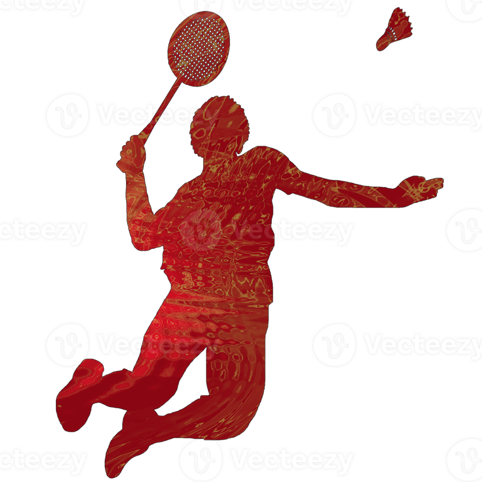 icon player badminton doing smash technique png
