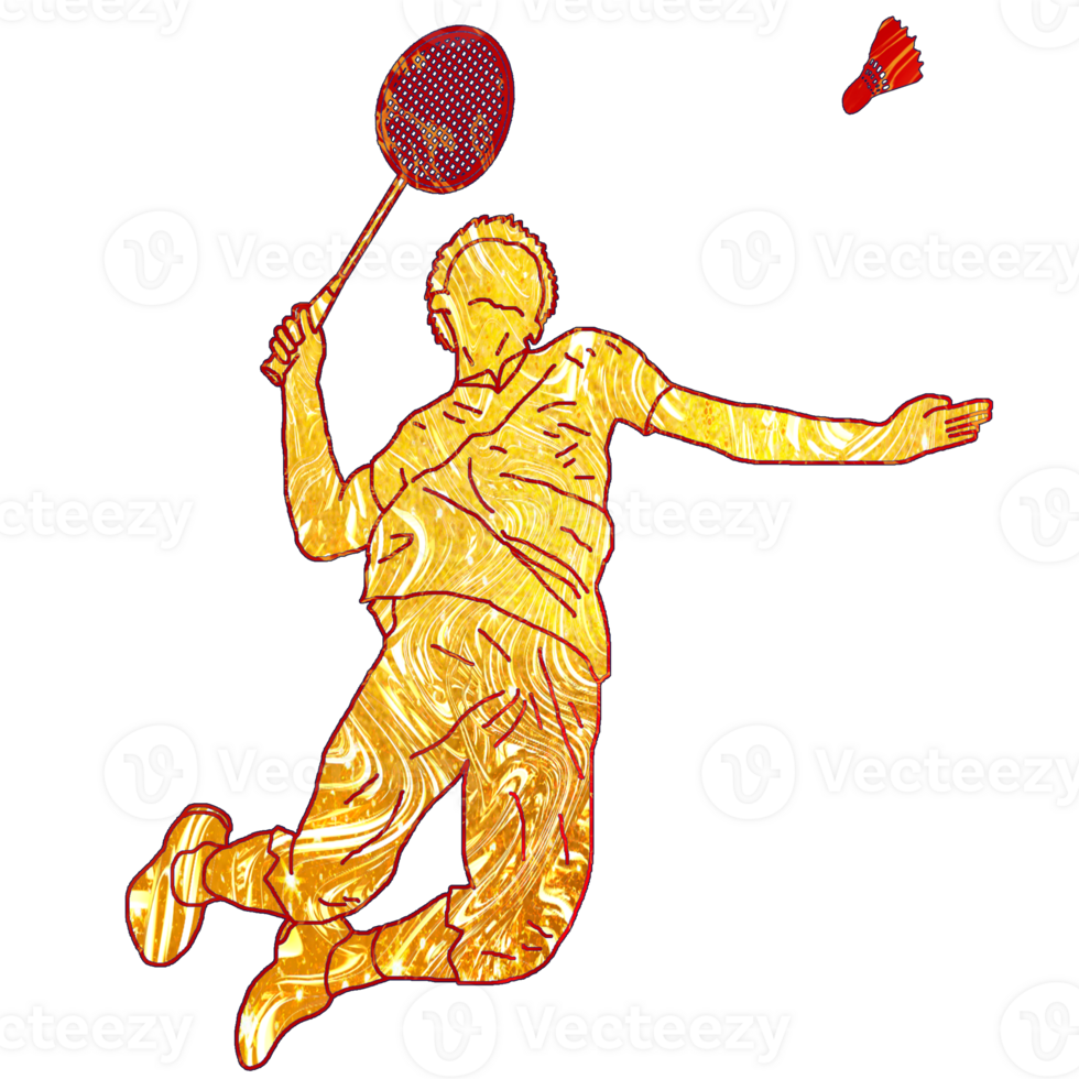 icon player badminton doing smash technique png