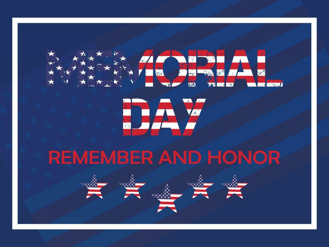 Memorial Day Banner Vector illustration