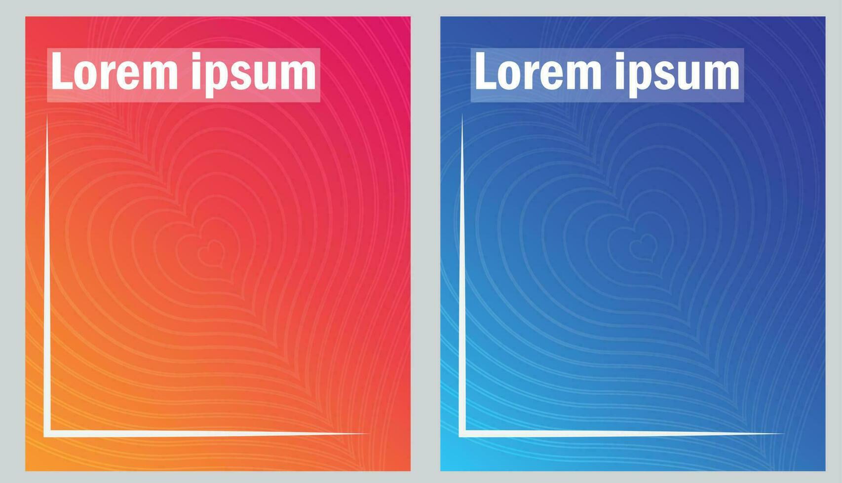 Abstract love pattern texture book brochure poster cover gradient template illustration of a set of banners vector