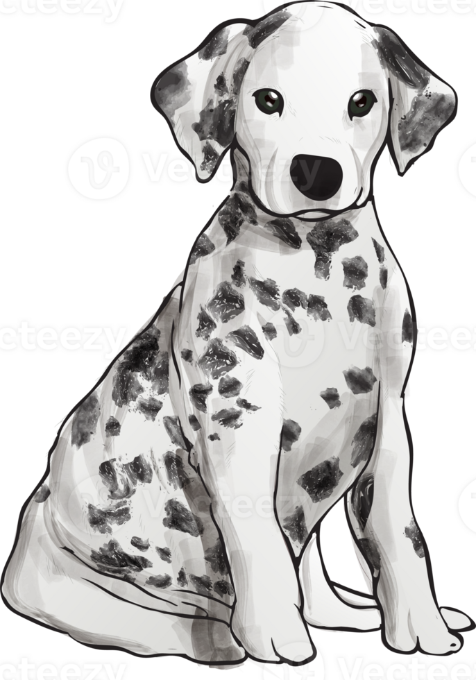 dogs puppy portrait watercolor realistic png illustration