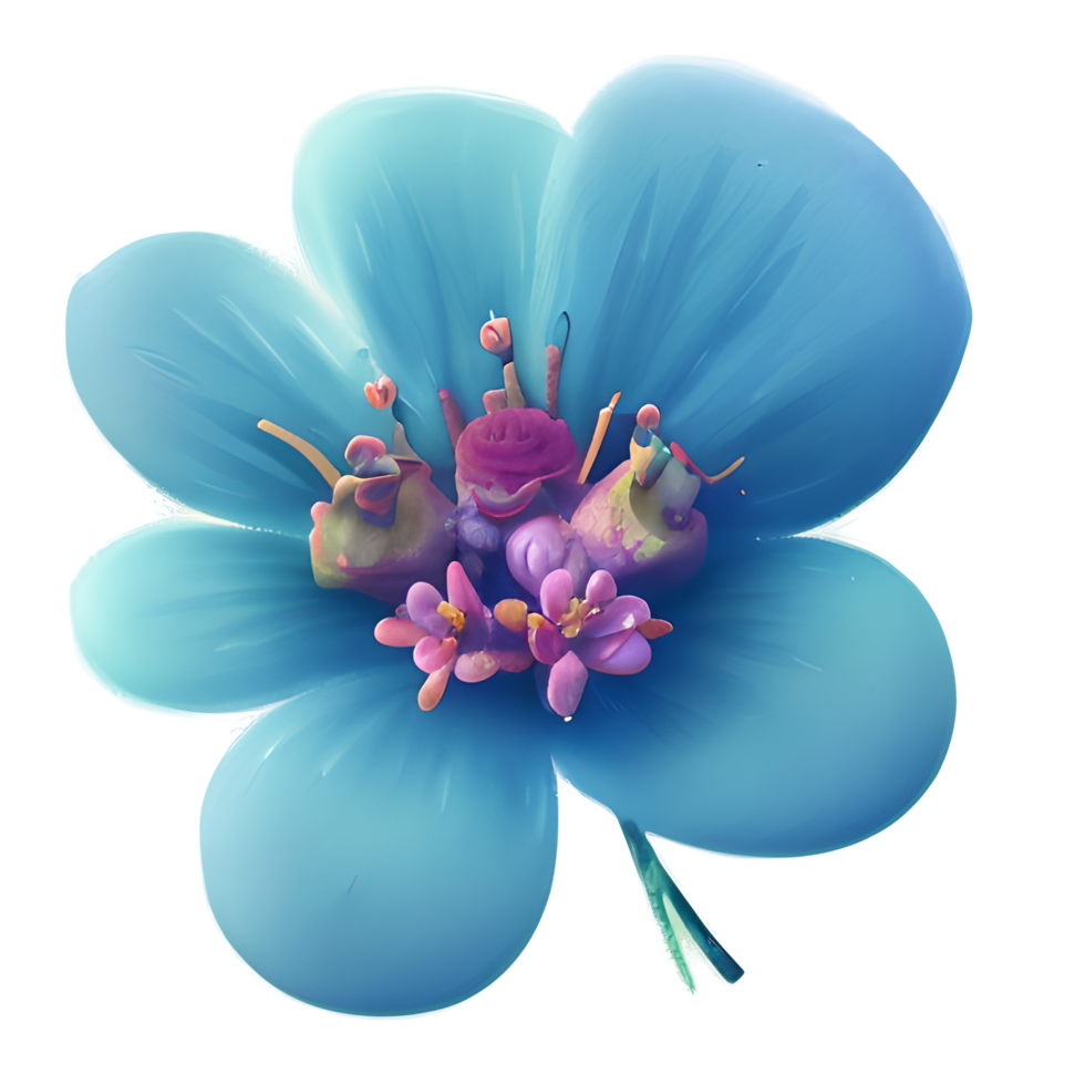 flower painting element png