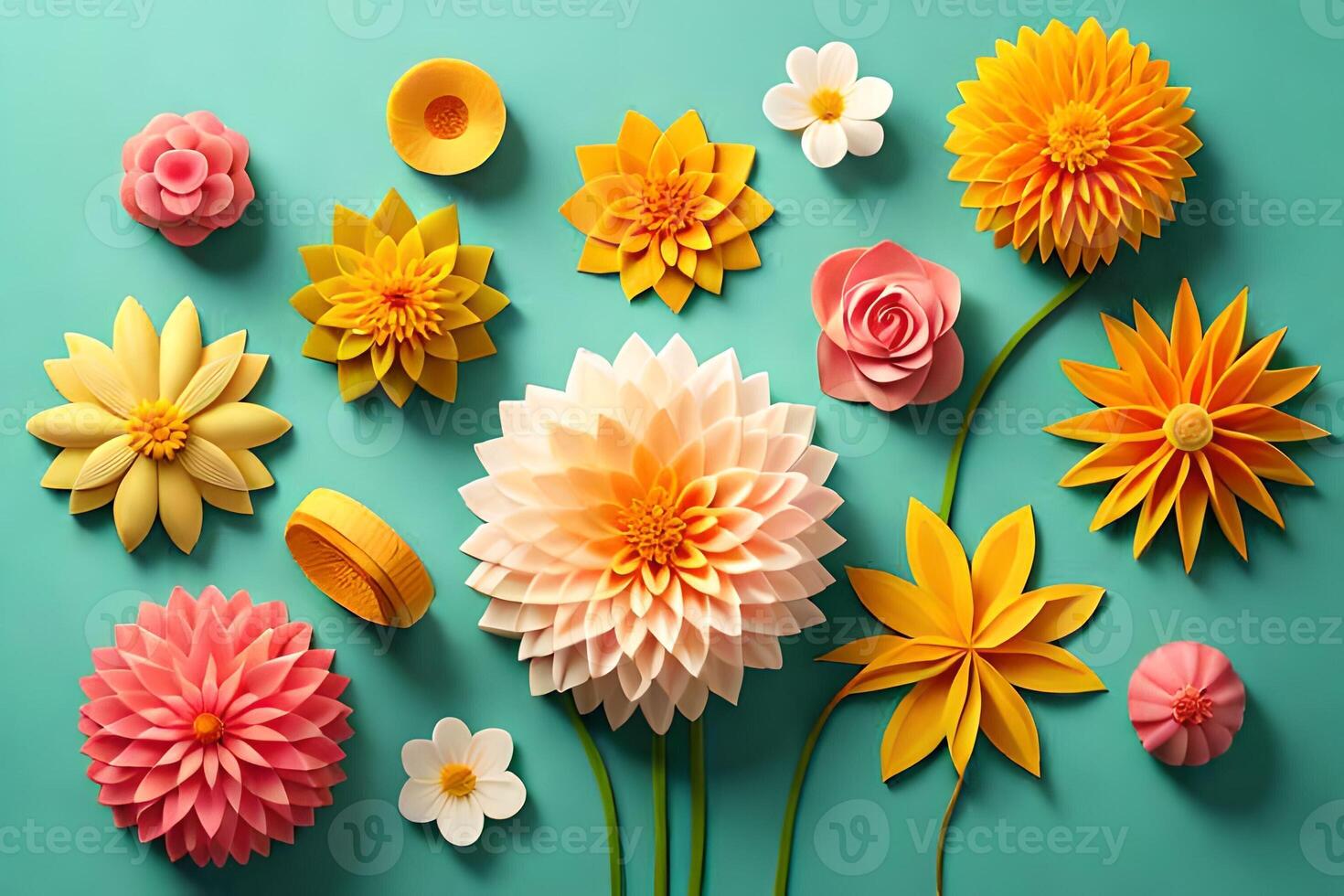 Craft paper flowers floral bouquet 23791402 Stock Photo at Vecteezy