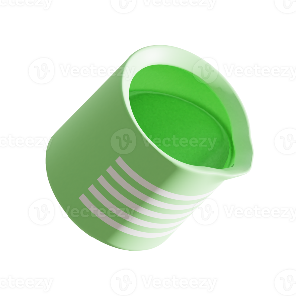 3D Flat Botlle Glass png