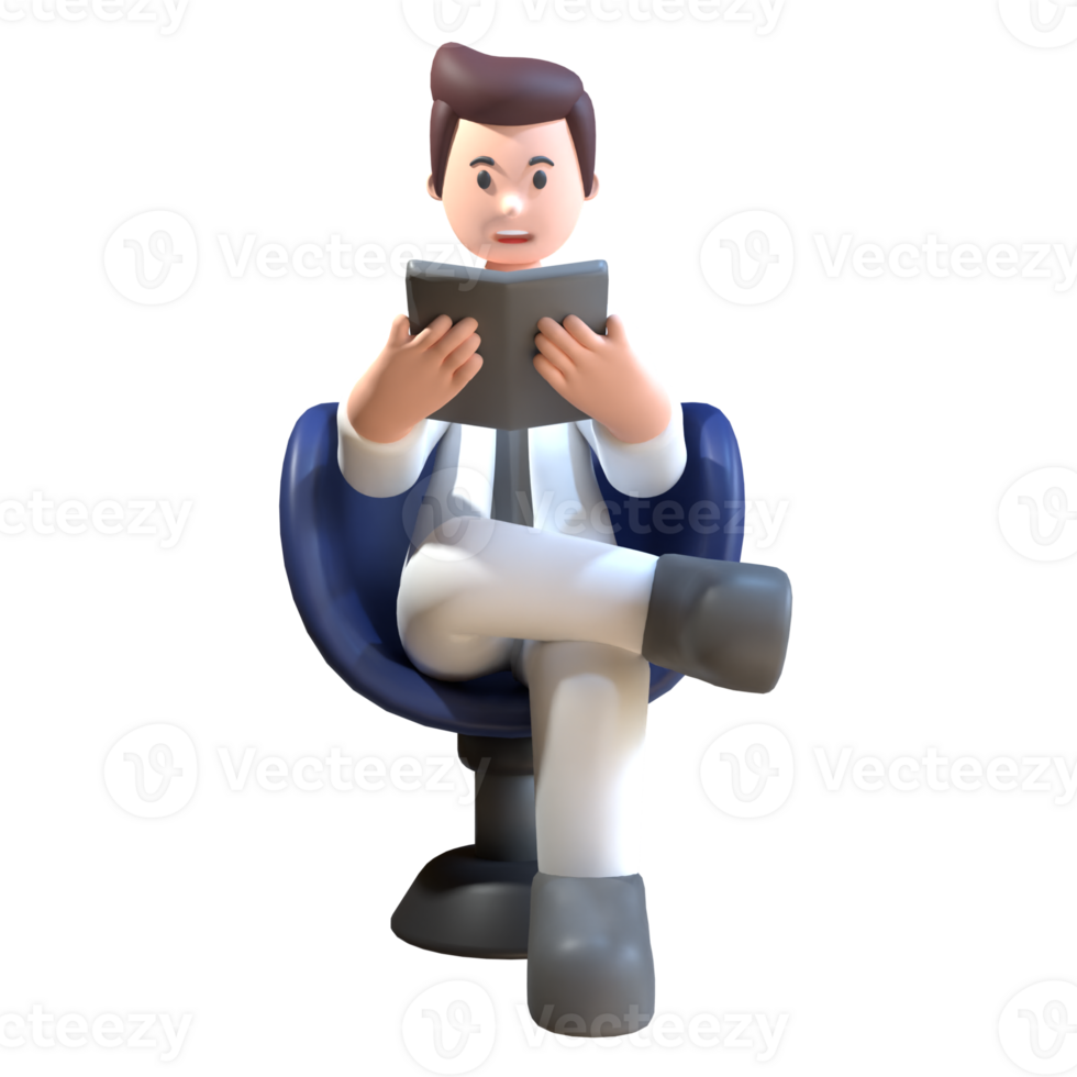 3D illustration of a business man png