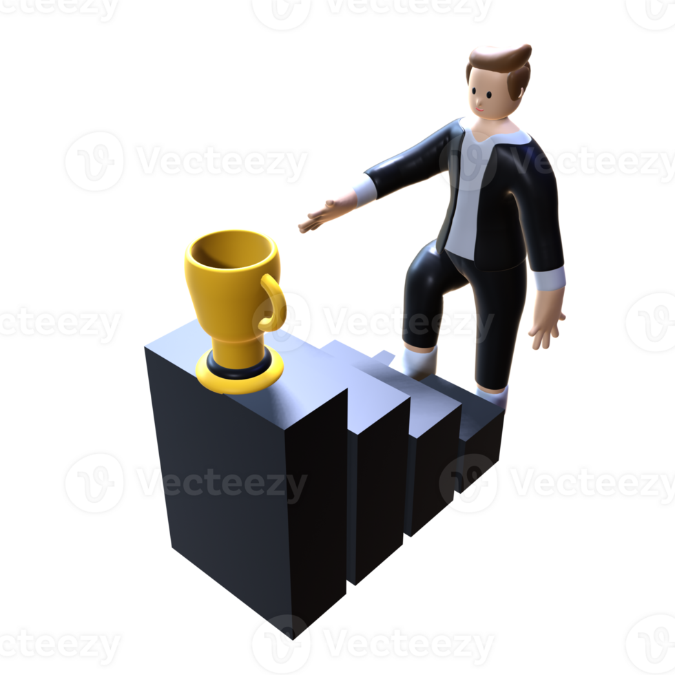 3D illustration of a business man png