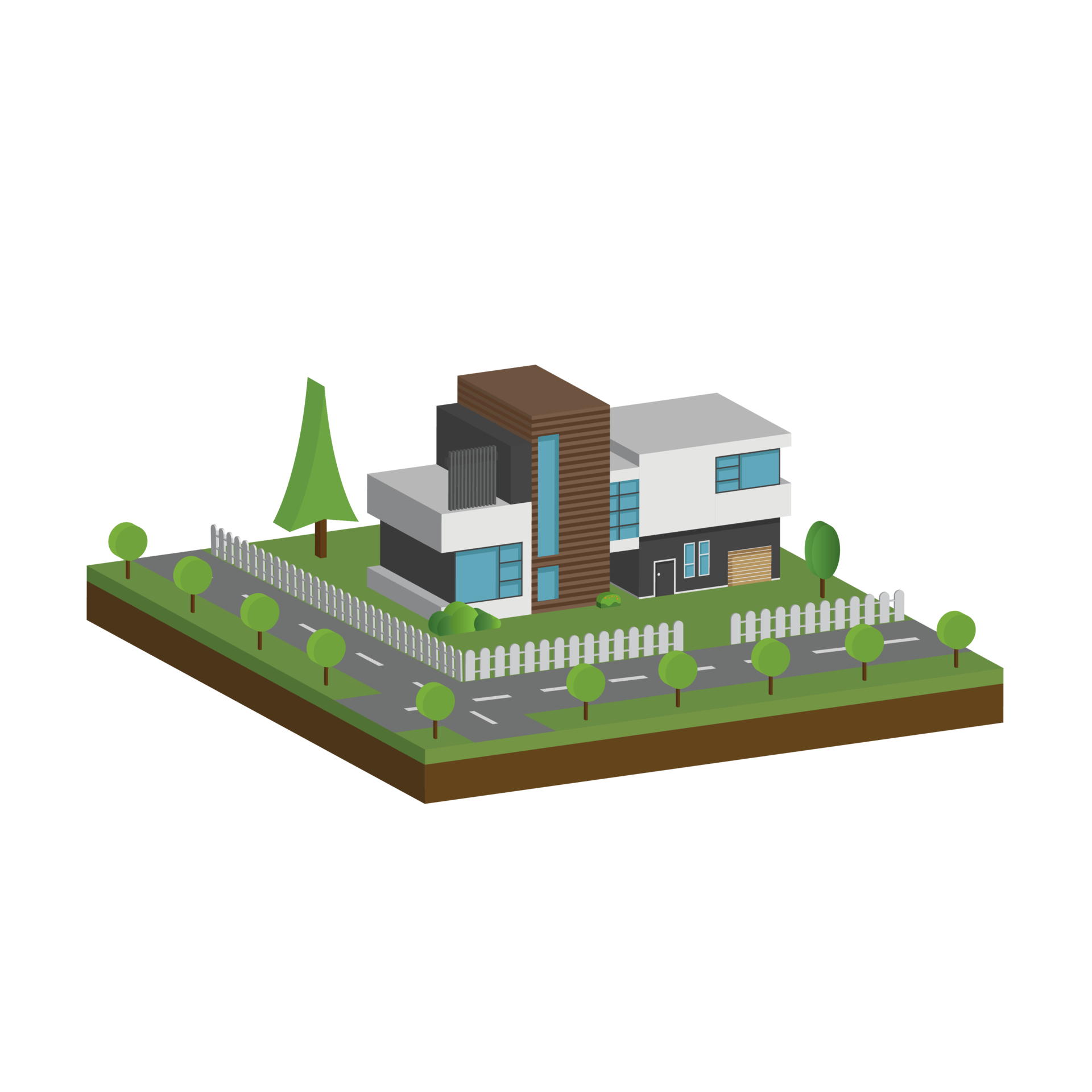 3D Modern House And Home Isometric Modern Building And Architecture 3d-modern-house-and-home-isometric-modern-building-and-architecture