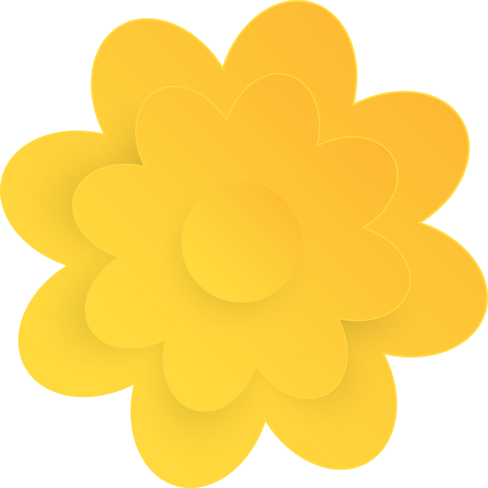 Flower, Element of floral paper cut. Paper cut of flower shape and spring symbol. png