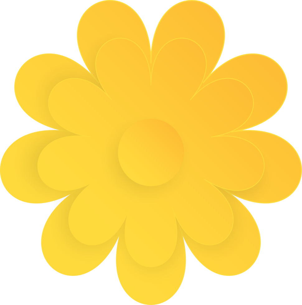 Flower, Element of floral paper cut. Paper cut of flower shape and spring symbol. png