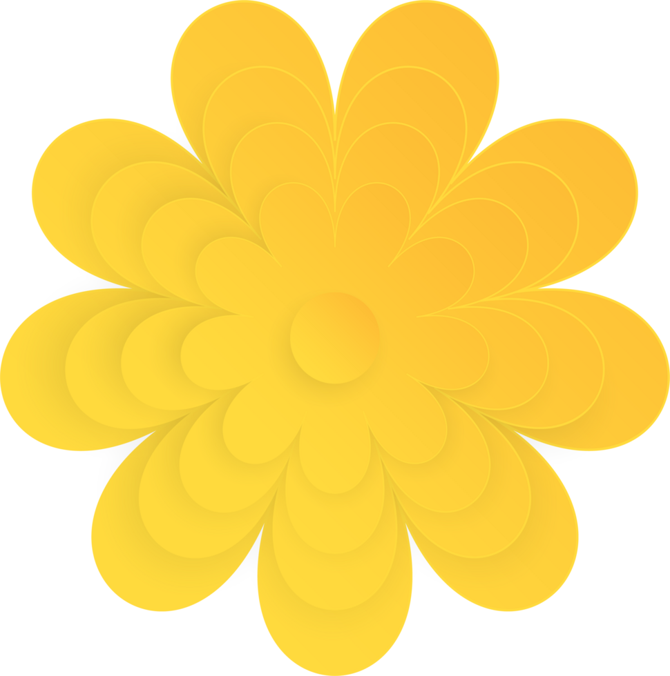 Flower, Element of floral paper cut. Paper cut of flower shape and spring symbol. png