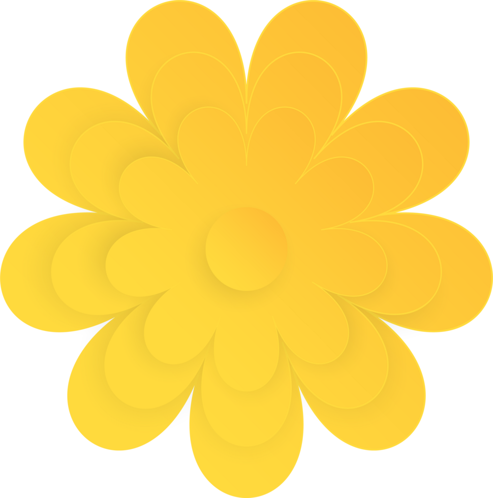 Flower, Element of floral paper cut. Paper cut of flower shape and spring symbol. png