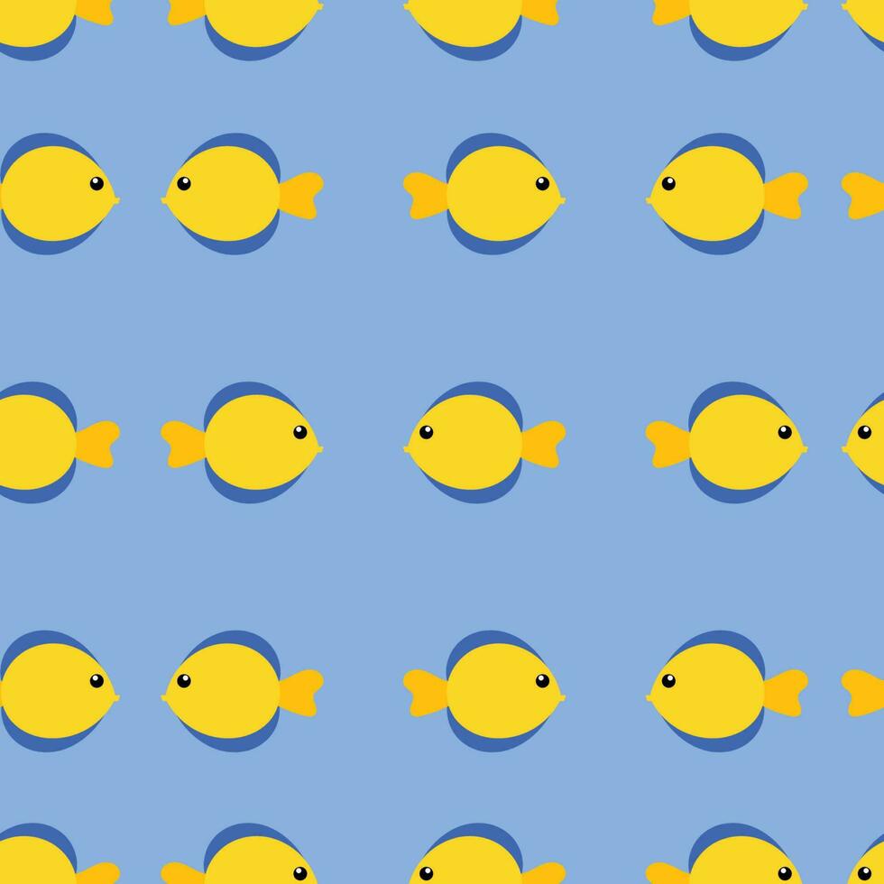 Seamless fish repeating pattern background vector