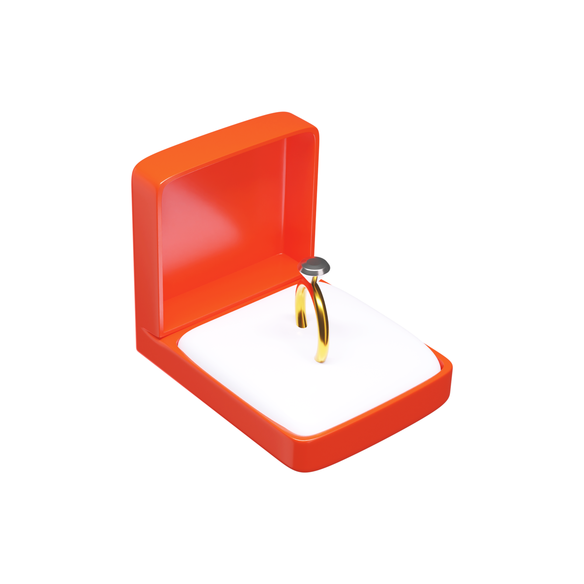 3D Render, Open Ring Box Element. 23791647 PNG