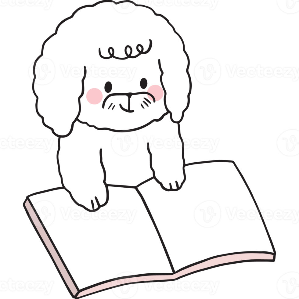 Cartoon cute funny dog clipart. png