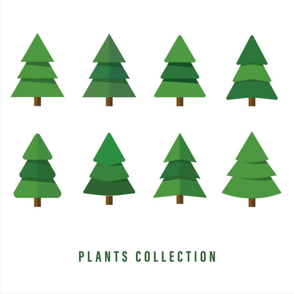 planta colección para juego o animación vector