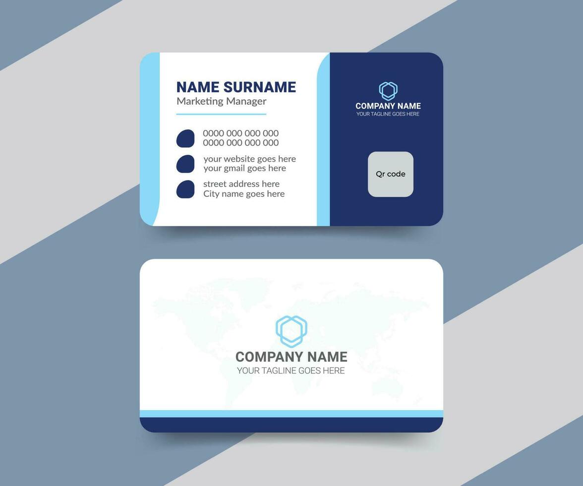 Company business card or name card template vector