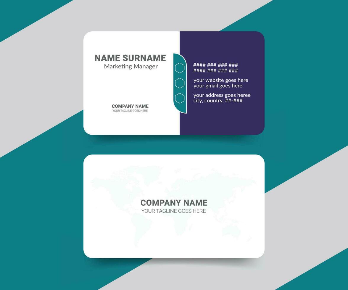 Modern medical healthcare doctor business card template design with double side view. vector