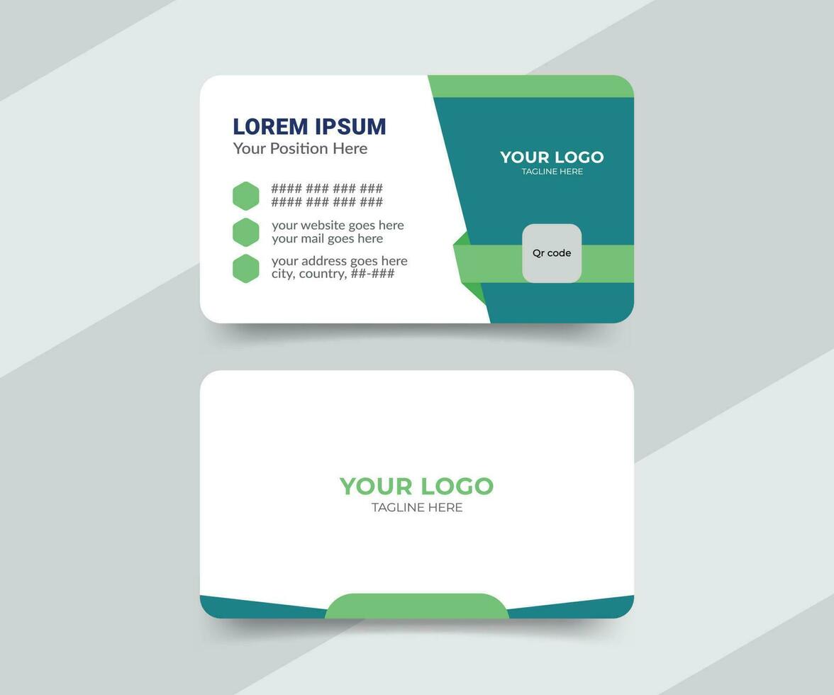 Modern creative medical business card template design vector