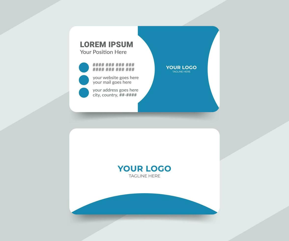 Professional healthcare modern business card design template vector