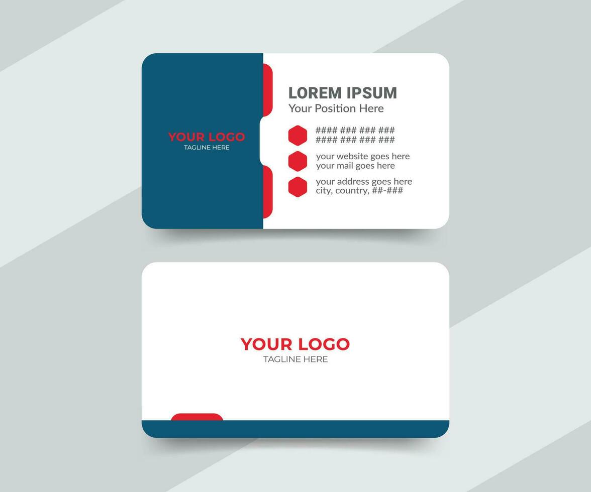 Professional healthcare medical business card design template vector