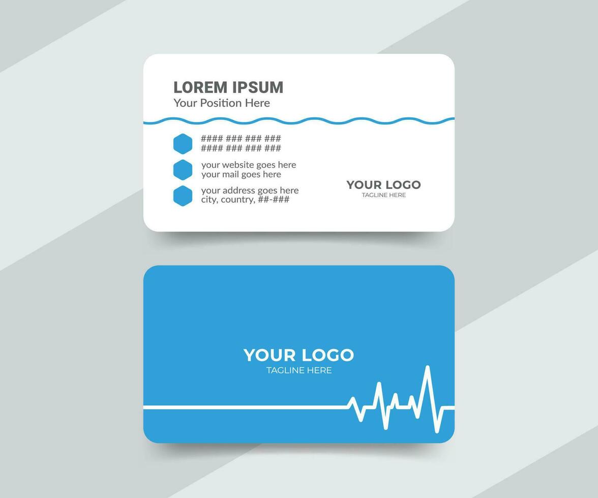 moderno médico cuidado de la salud Servicio médico negocio tarjeta modelo diseño vector