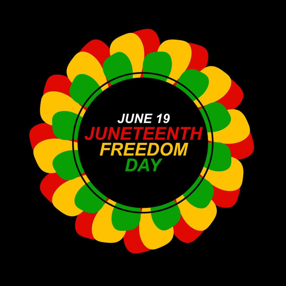 Juneteenth Freedom Day, an annual holiday in America on June 19, Juneteenth Freedom Day. vector